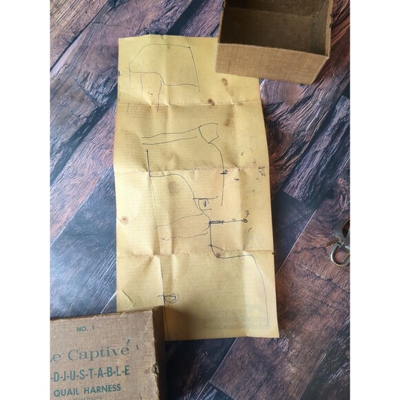 VTG Studded Quail Harness Le Captive Leather Strap Game Bird Rustic Cabin Decor - Picture 15 of 16